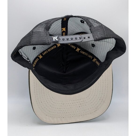 Rancho Caps Gorra Cactus Sunrise Snapback Black Mesh Hat Mens Texas Trucker - Picture 4 of 5